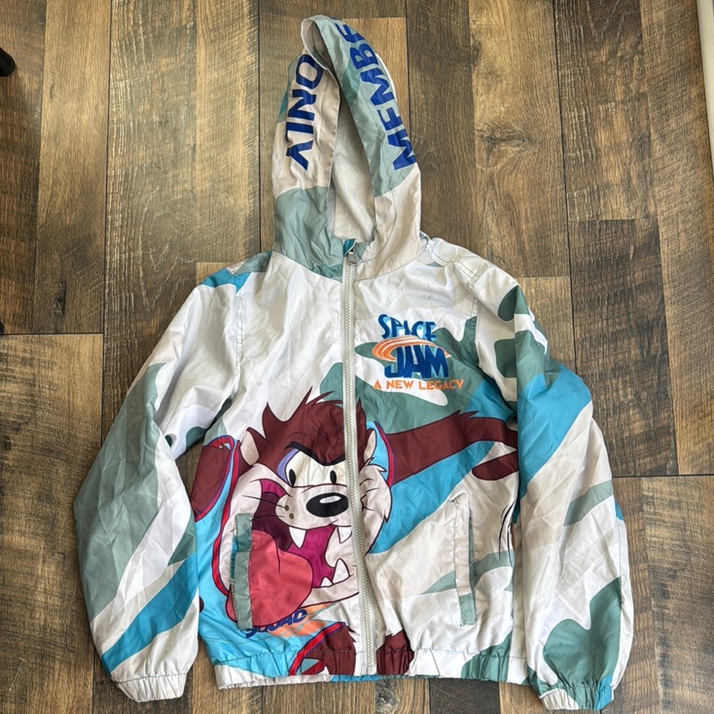MEMBERS ONLY l Kids Space Jam Looney Tunes Black Hooded Jacket 10/12